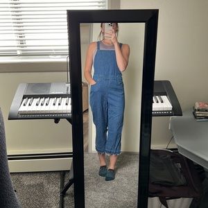 Cross cross tie back overalls